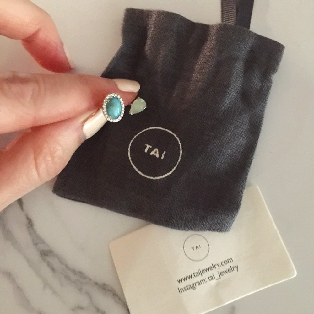 Tai Jewelry Adjustable Silver & Gemstone Ring